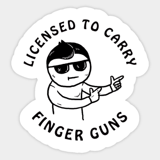 Licensed To Carry Finger Guns Sticker